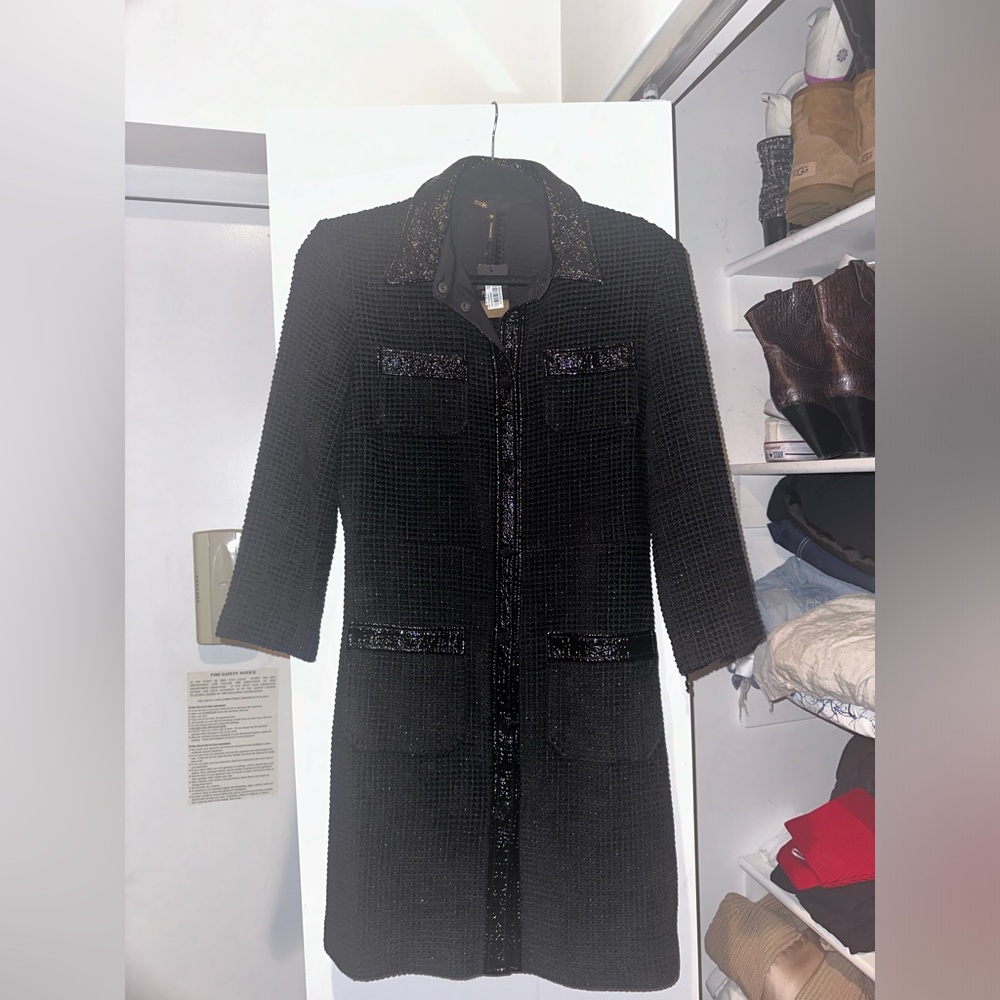 NWT Maje Black Rinili tweed dress - Picture 2 of 4